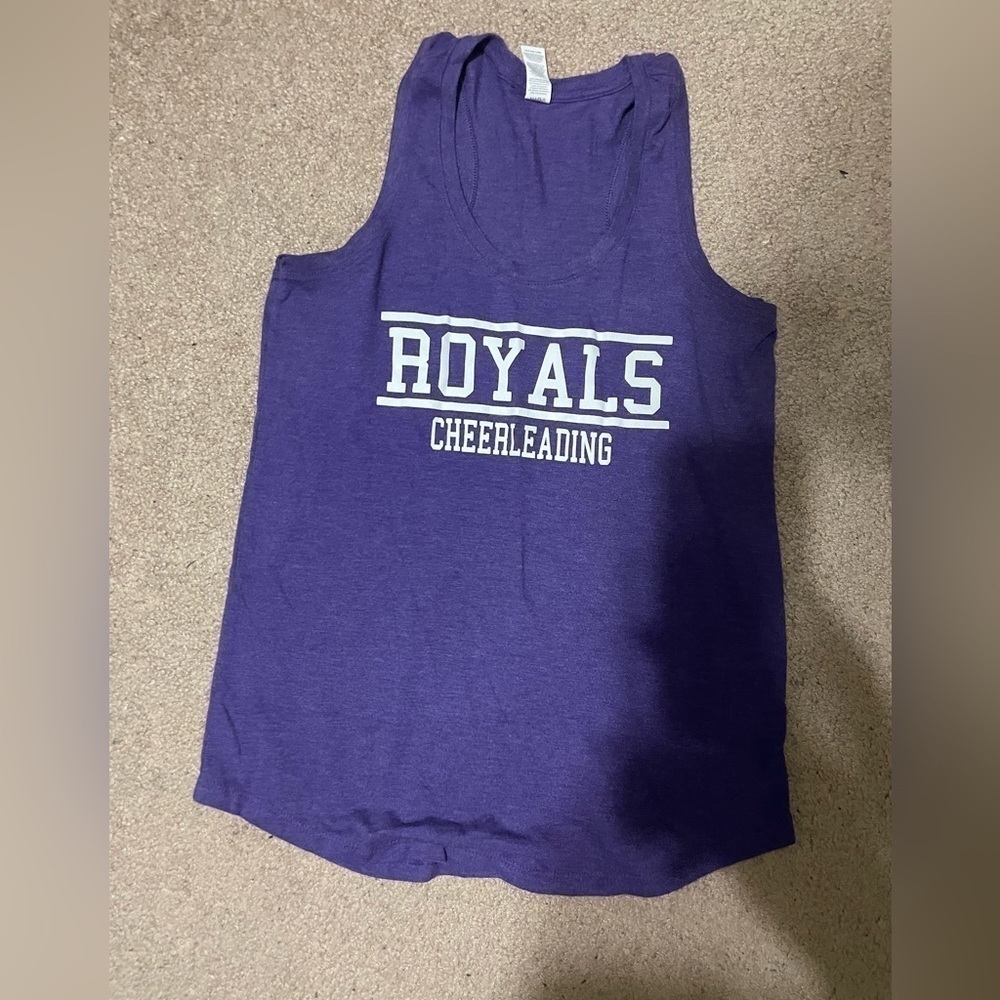Royal Cheerleading Purple tank top size medium